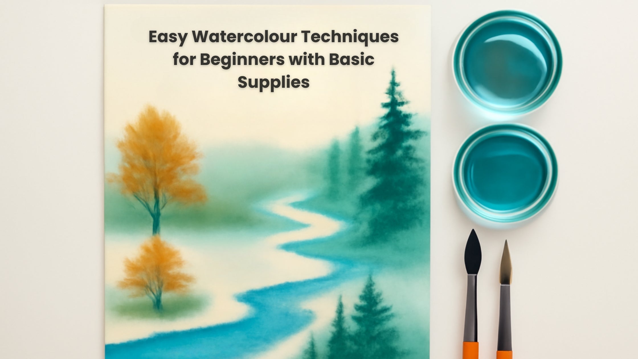 Easy Watercolour Techniques for Beginners with Basic Supplies