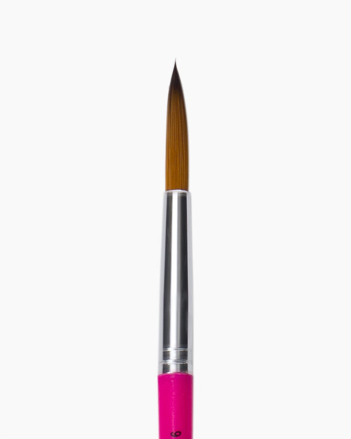 Camel Champ Round Brush No. 9 — Premium Synthetic Round Brush for Acrylic, Watercolour & Oil Painting