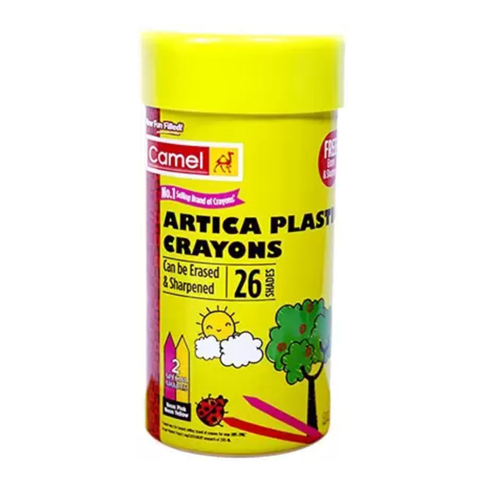 Camel Artica Plastic Crayons Tin - 26 Shades