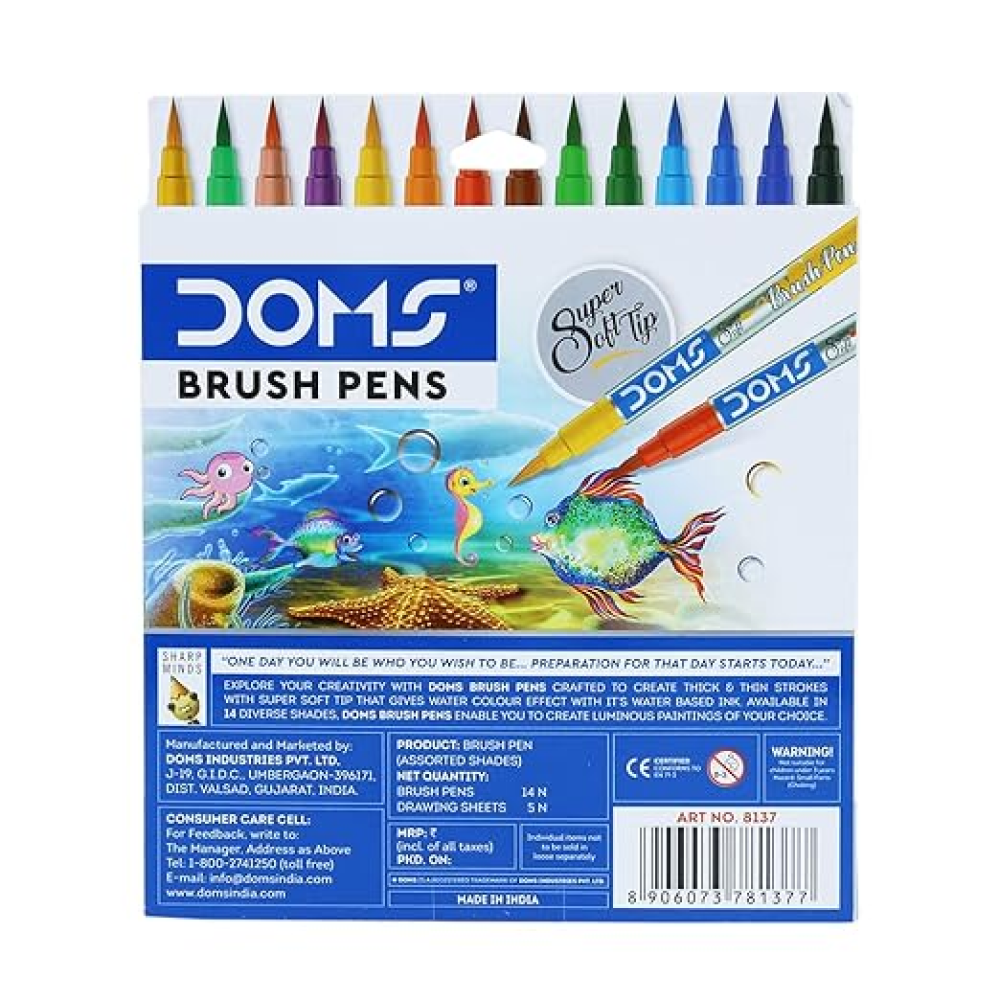 Doms Brush Pen Box 14-Shades