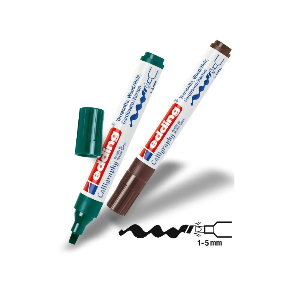 Edding Calligraphy Marker with Flexible Nib Set of 3