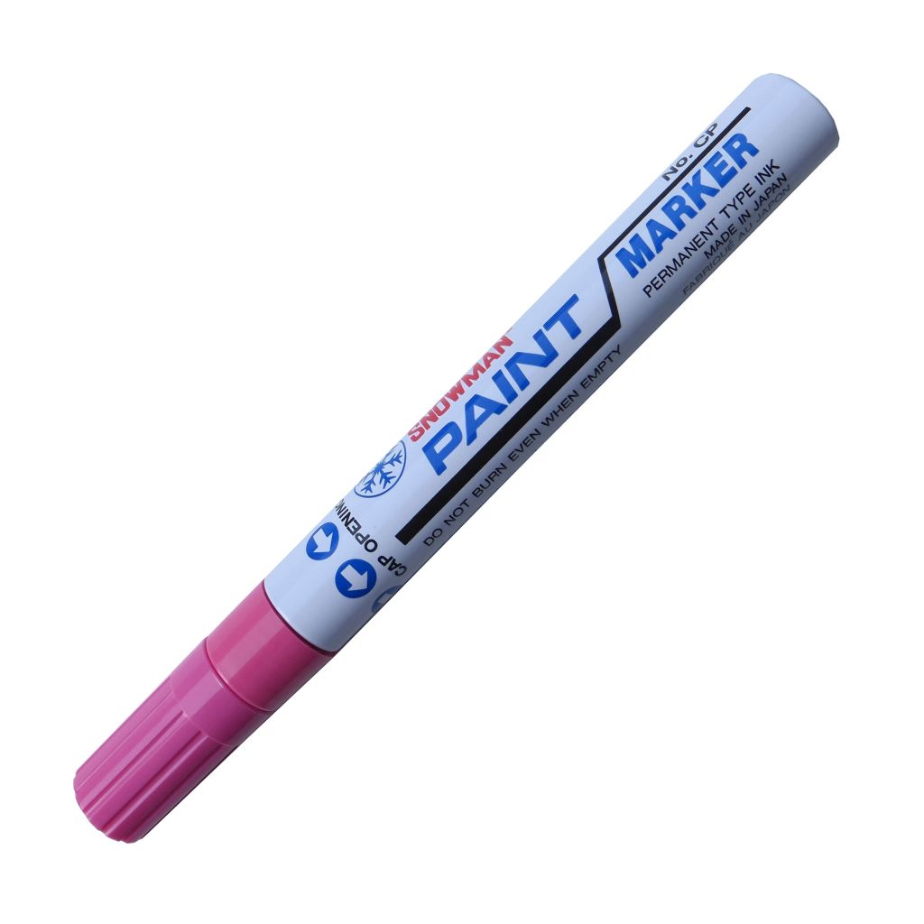 Snowman Oil Based Paint Marker-Pink-Medium Tip