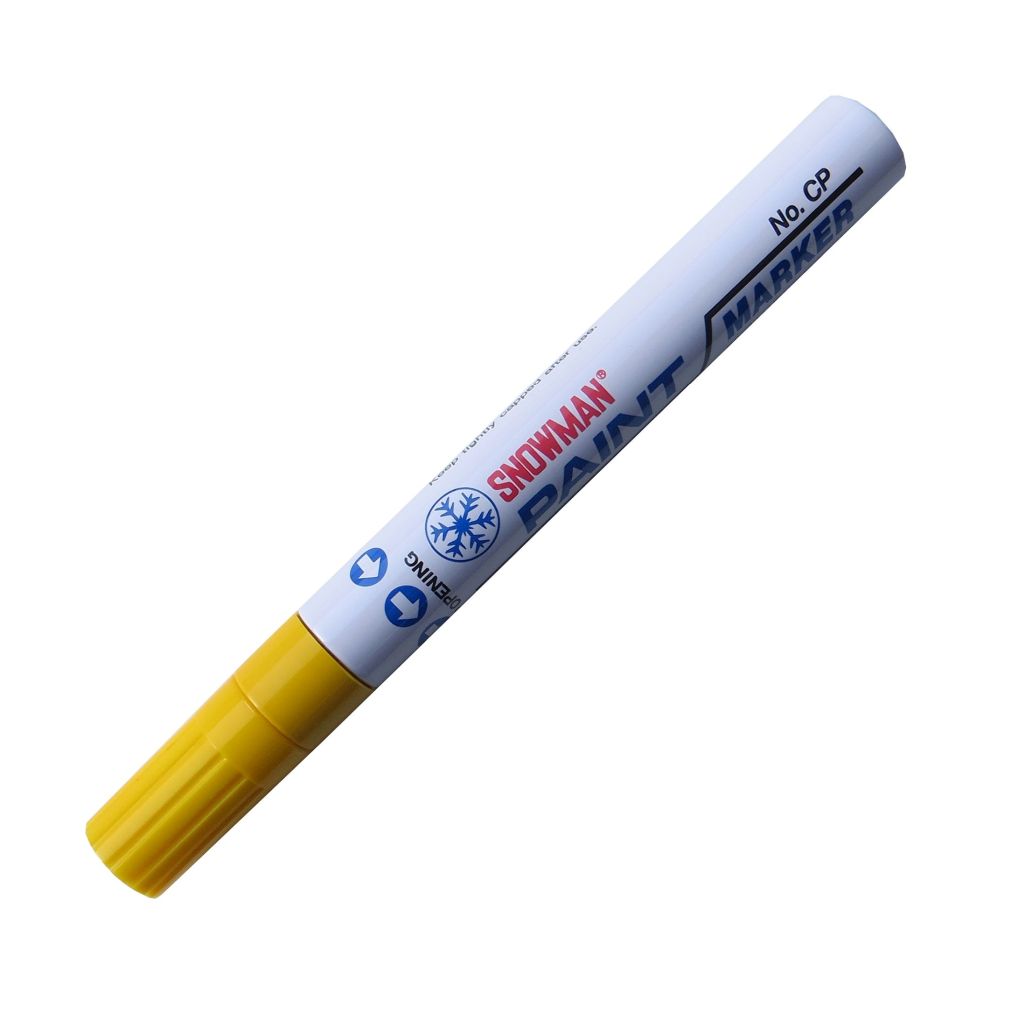 Snowman Oil Based Paint Marker-Yellow-Medium Tip