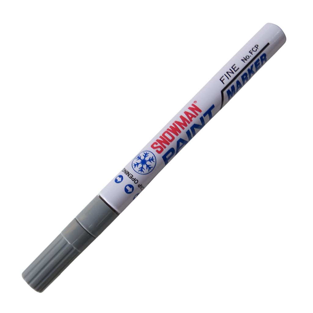 Snowman Oil Based Paint Marker-Grey-Medium Tip