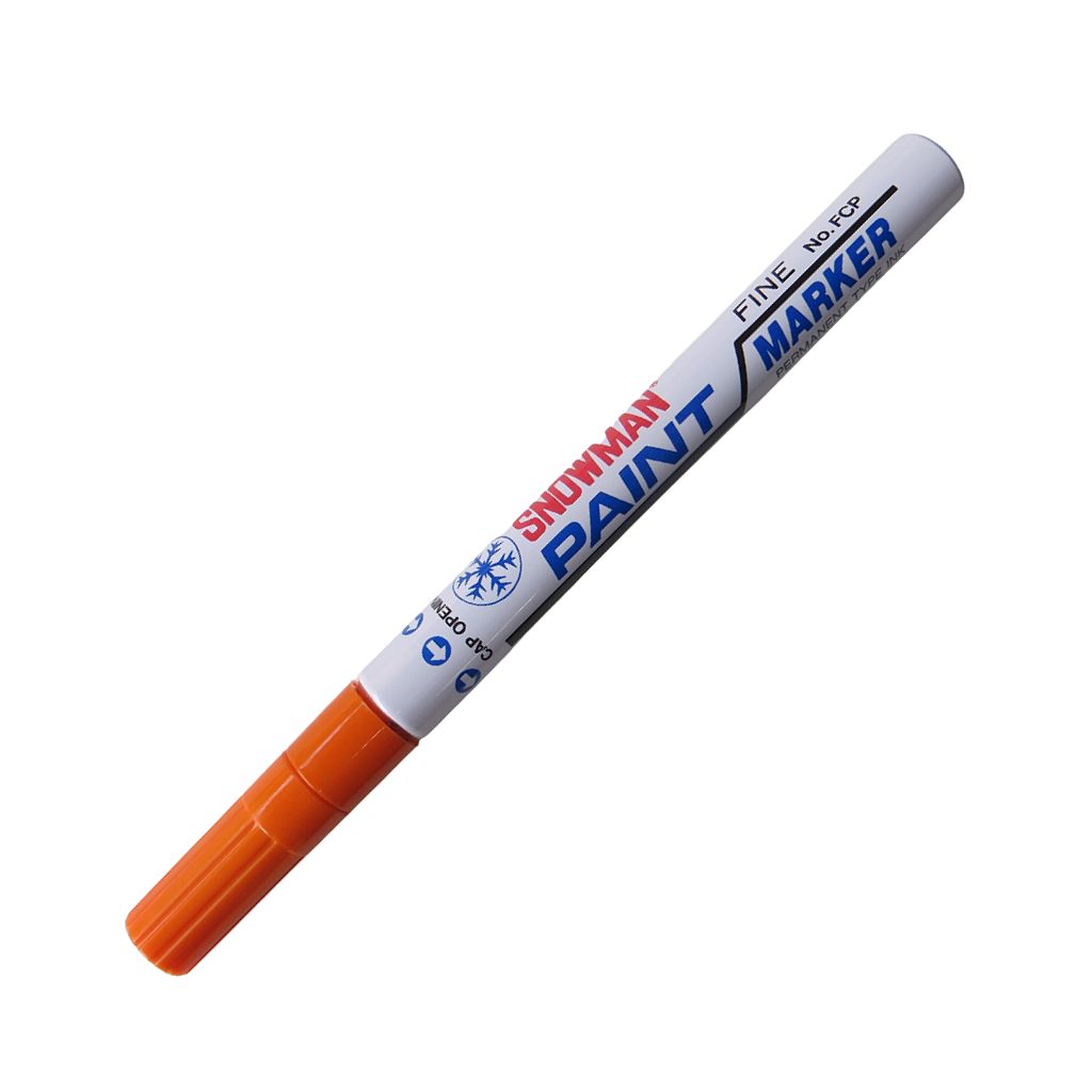 Snowman Oil Based Paint Marker-orange-Medium Tip