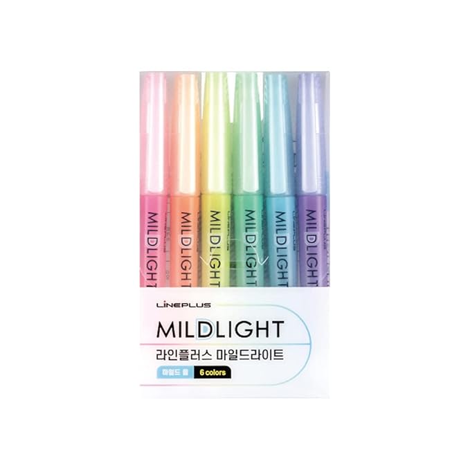 LINEPLUS MILDLIGHT HIGHLIGHTER-MILD COOL-6PCS SET