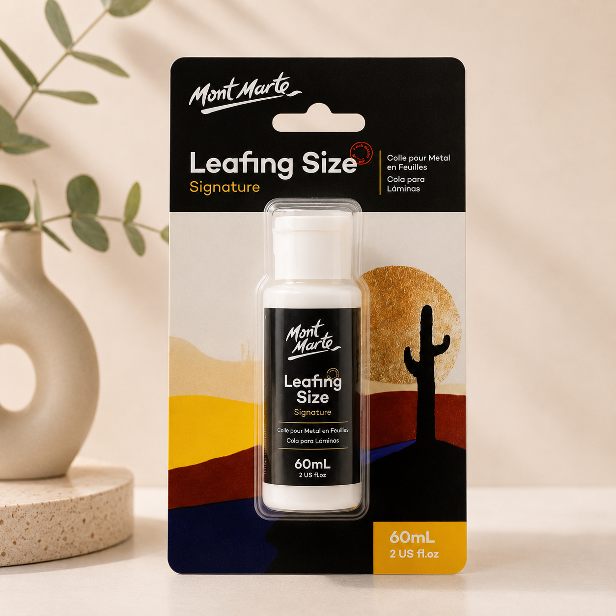 Mont Marte leafing size 60ml adhesive for applying gold and silver leaf
