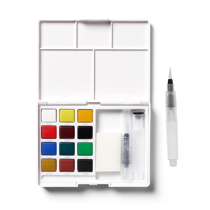 Sakura Koi Water Colors 12-color set with brush