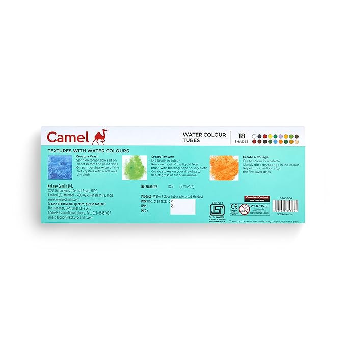 Box of Camel watercolor tubes