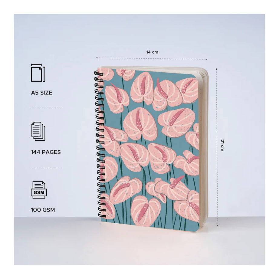Spiral notebook plain | A5 Plain Notebook