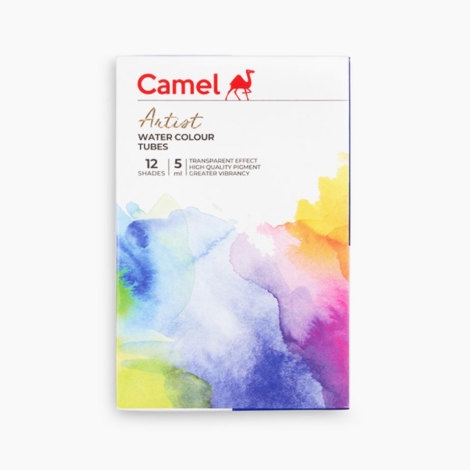 Camel Artist Water Colours Assorted pack of tubes, 12 shades in 5 ml