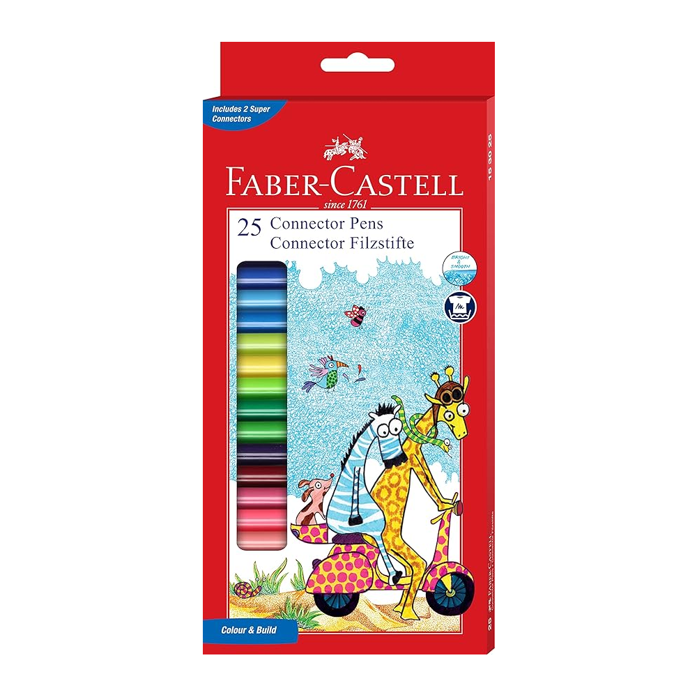 Faber Castell Connector Pen Set, Assorted Pack of 25