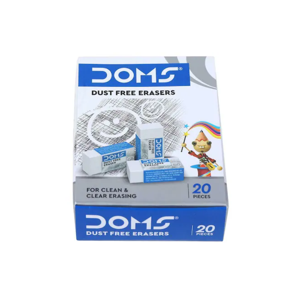 Doms Dust Free Erasers, Pack of 20