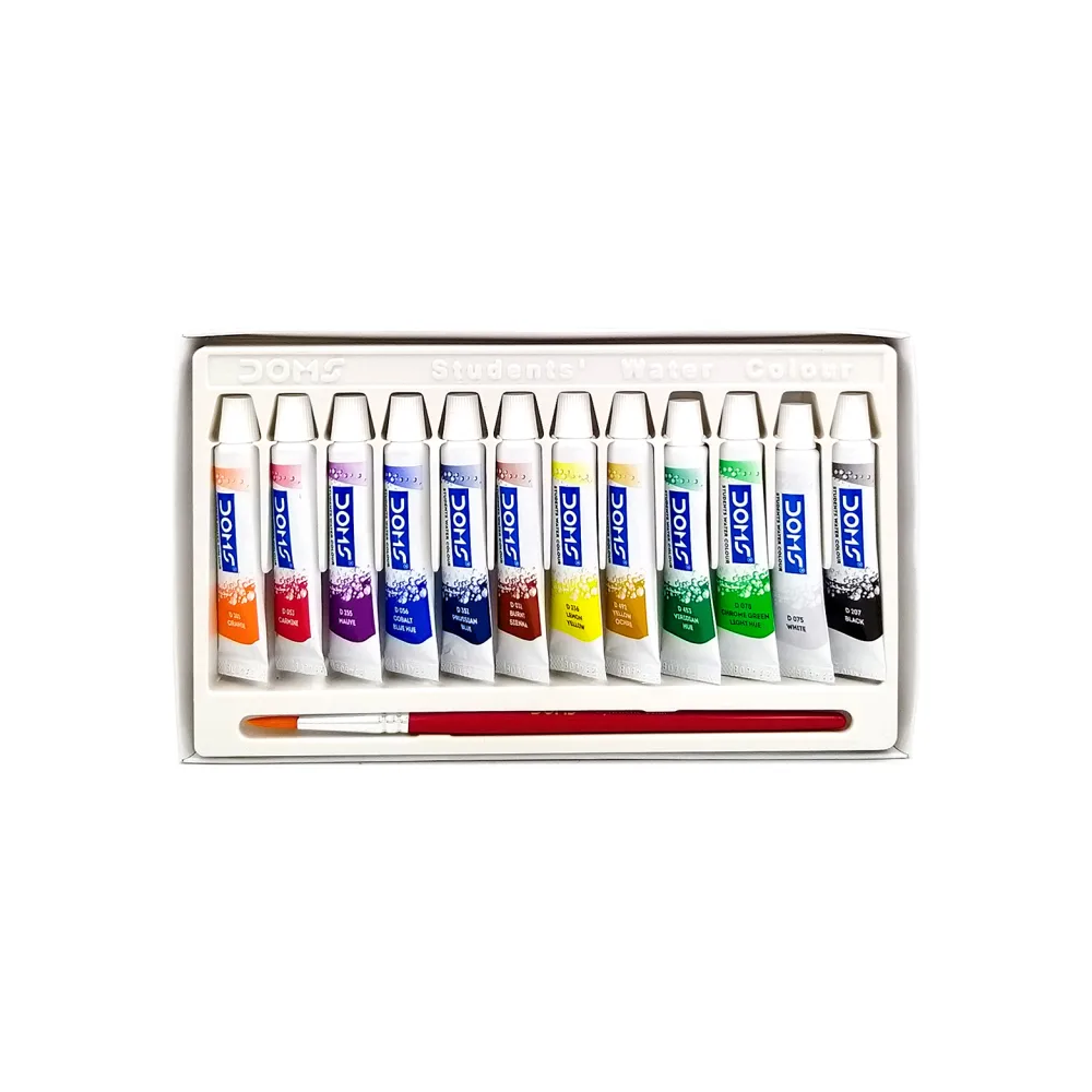 Doms Water Colour Tubes, 12 Shades