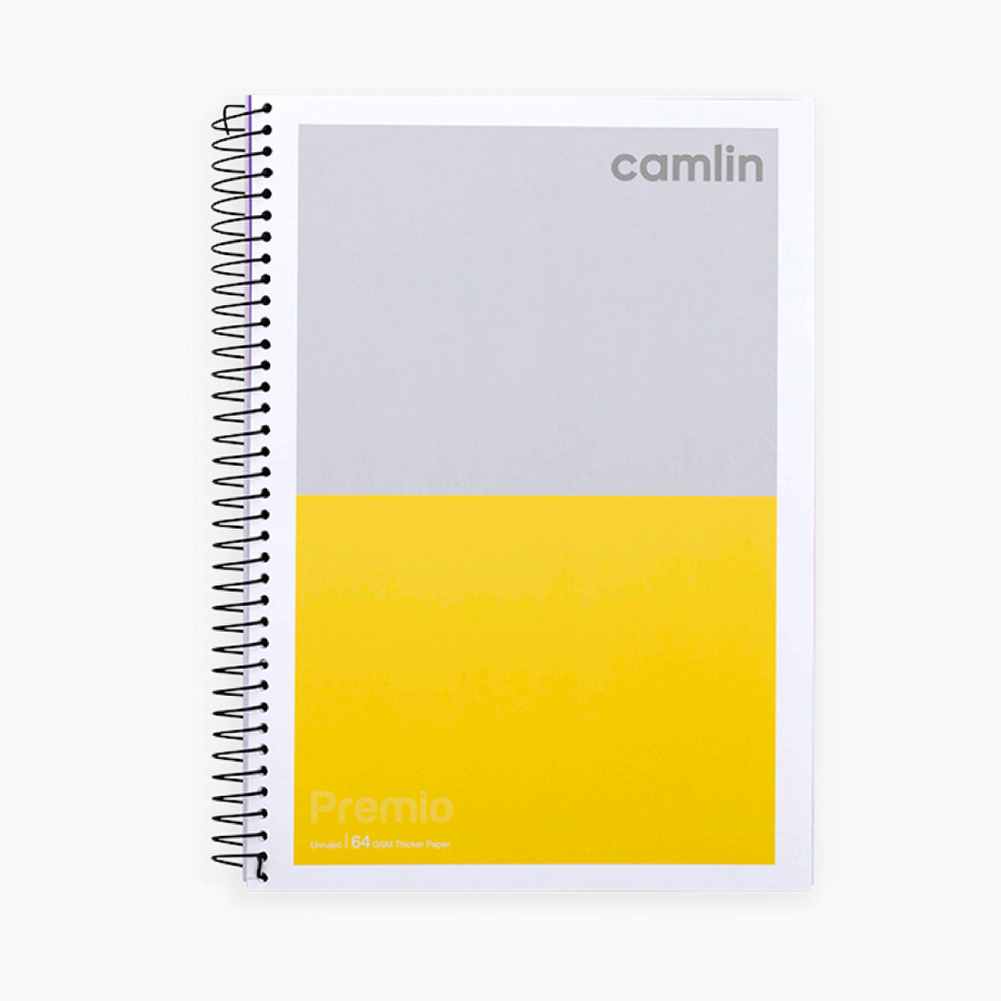 Camlin Premio A4 Notebook - Single Line Ruling Single notebook, 300 pages with spiral binding