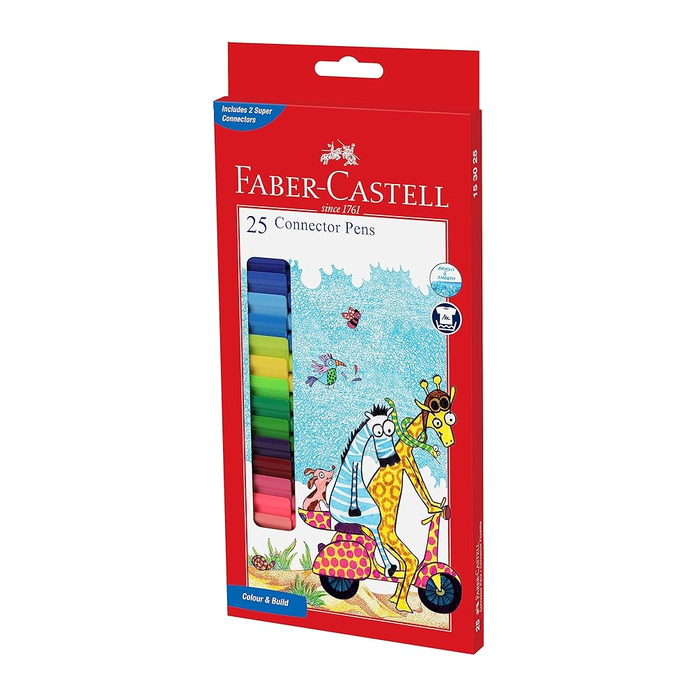 Faber Castell Connector Pen Set, Assorted Pack of 25