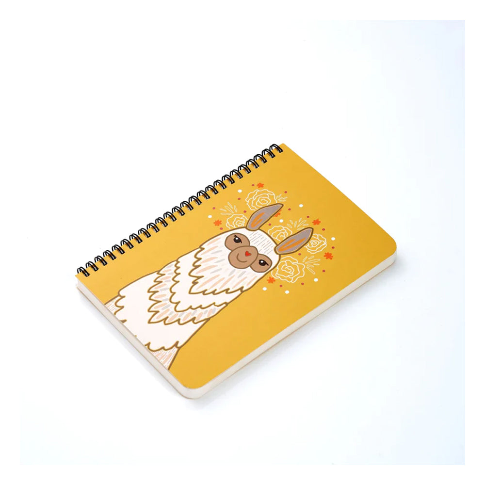 Llama-Spiral Notebook(100 GSM/144 Pages/A5 Plain/Sketchbook)