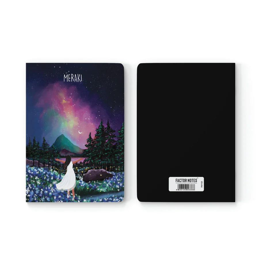MERAKI :-Ruled Notebook(90 GSM 112 Pages B6 Notebook)