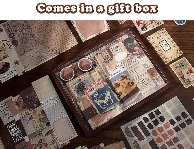 Mluffy Collage Album with 346 Aesthetic Stickers | DIY Scrapbook & Journal Craft Kit