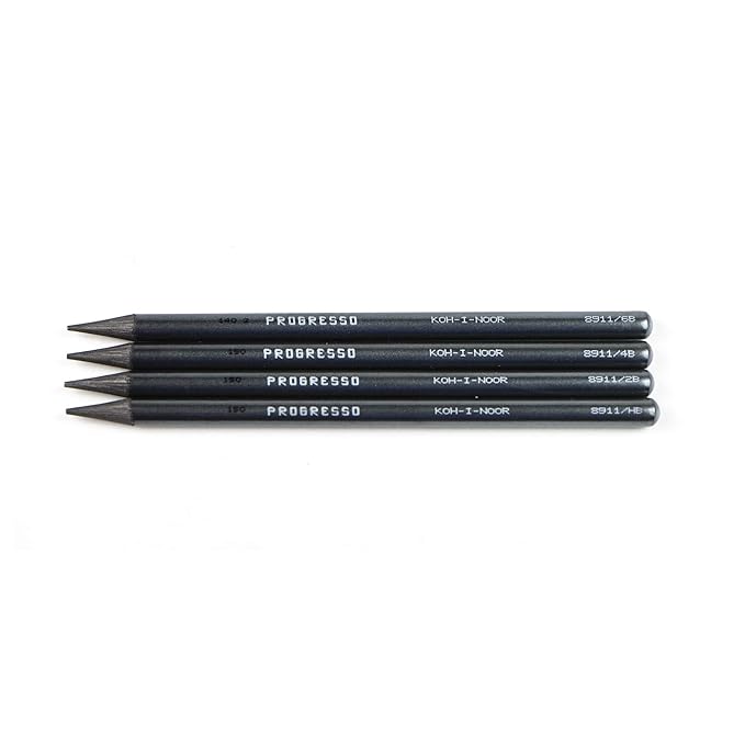 Koh-i-noor Progresso Graphite Set of 4HB/2B/4B&6B In Blister