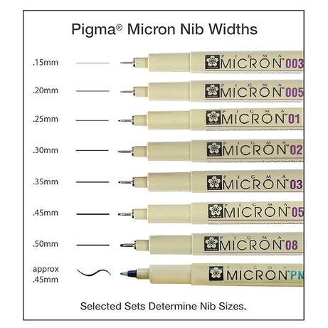PIGMA MICRON BLACK PEN SET OF-10