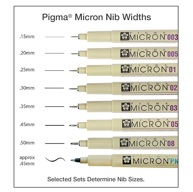 PIGMA MICRON BLACK PEN SET OF-10
