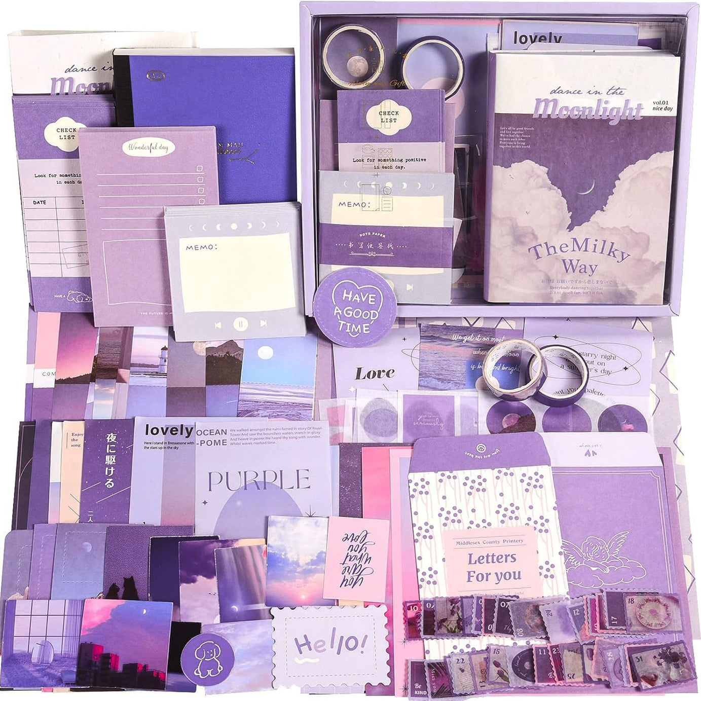 Mluffy Collage Album with 346 Aesthetic Stickers | DIY Scrapbook & Journal Craft Kit