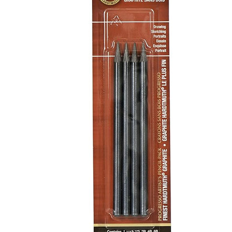 Koh-i-noor Progresso Graphite Set of 4HB/2B/4B&6B In Blister