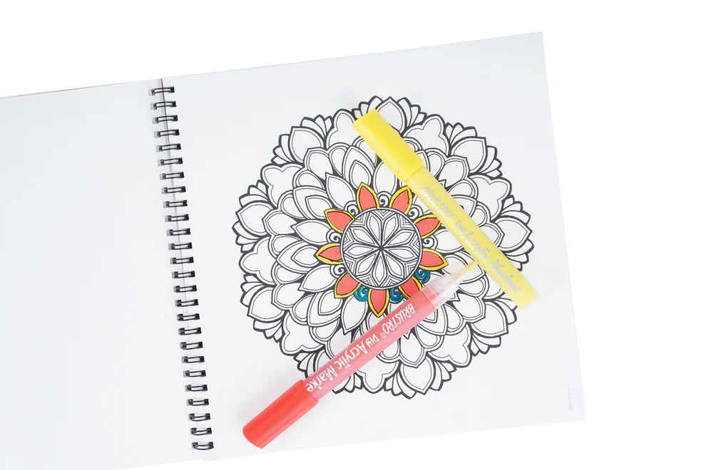BRUSTRO DIY MANDALA COLOURING BOOK
