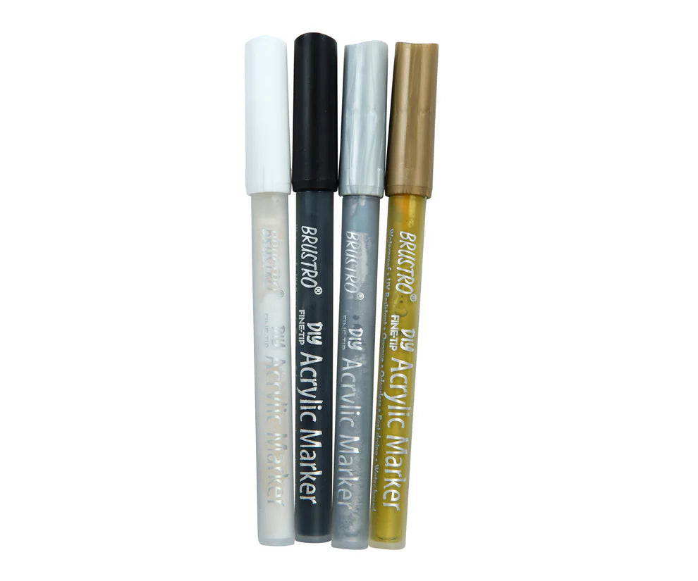 BRUSTRO DIY ACRYLIC MARKER SET OF-4