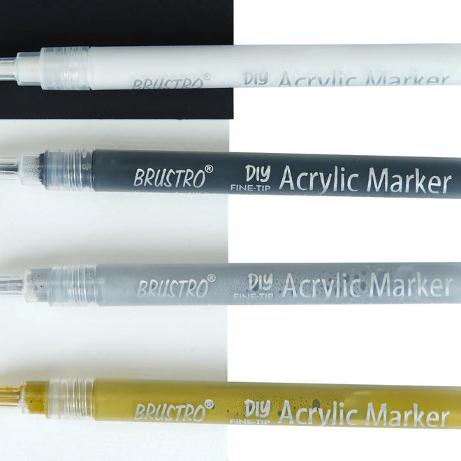 BRUSTRO DIY ACRYLIC MARKER SET OF-4