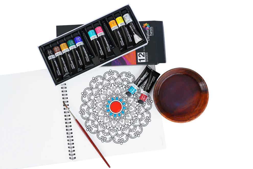 BRUSTRO DIY MANDALA COLOURING BOOK