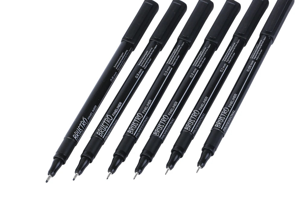 BRUSTRO PROFESSIONAL FINELINERS-SET OF 6