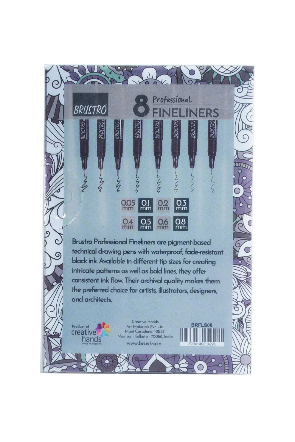 BRUSTRO PROFESSIONAL FINELINERS-SET OF 8