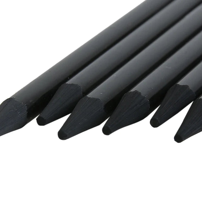 BRUSTRO WOODLESS CHARCOAL PENCILS-SET OF-6  (3 Soft, 2 Medium, 1 Hard)