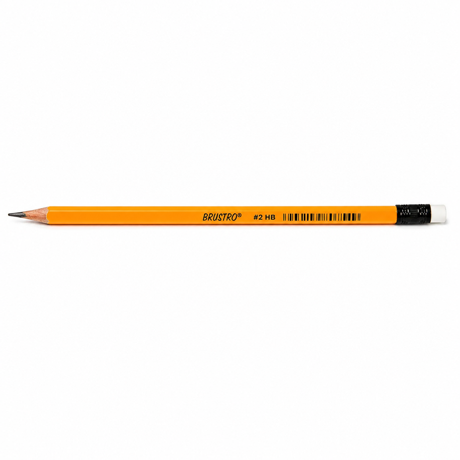 Artist quality 2HB graphite pencils by Brustro arranged in a 12 piece pack