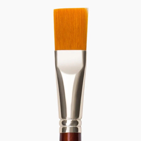 Paintbrush with wooden handle and bristles 