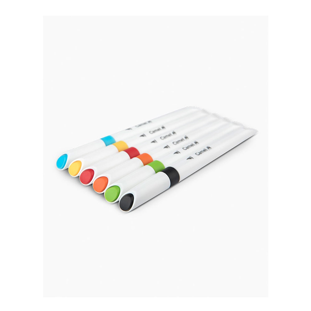 Camlin Brush Pen - 6 Shades