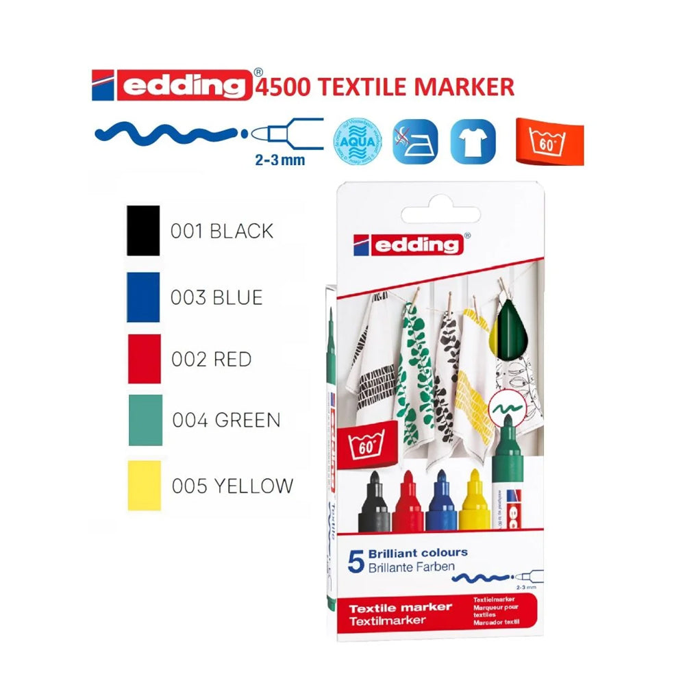EDDING Textile Marker (2 - 3 MM) - Basic Colours