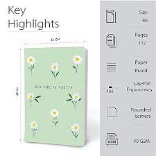 Her Vibe-Ruled Notebook(90 GSM/112 Pages/B6 Notebook)
