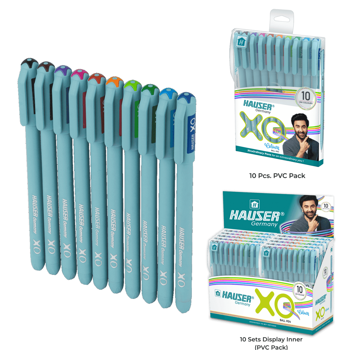 Hauser Multicolour Ball Pens for School & Office