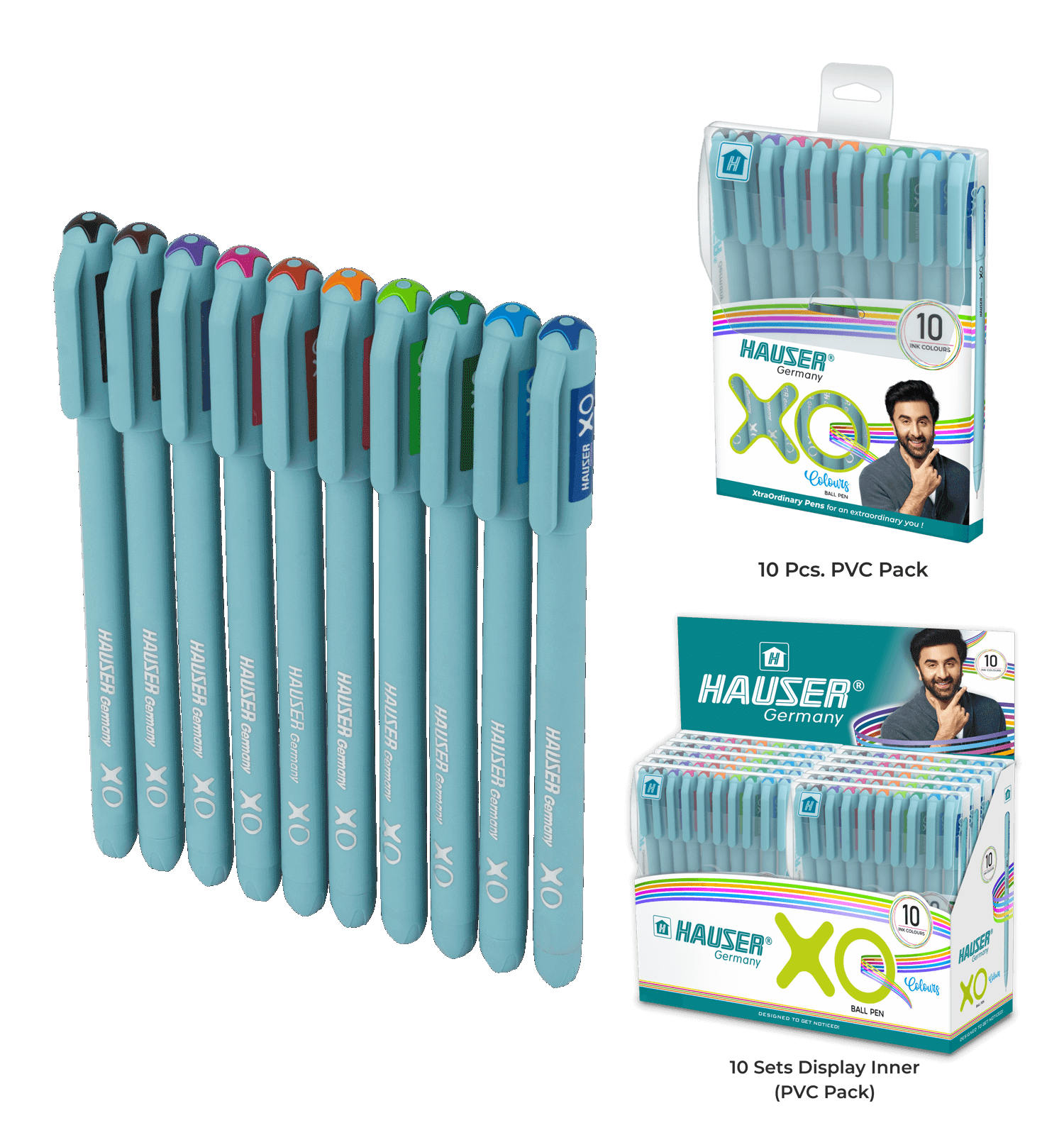 Hauser Multicolour Ball Pens for School & Office