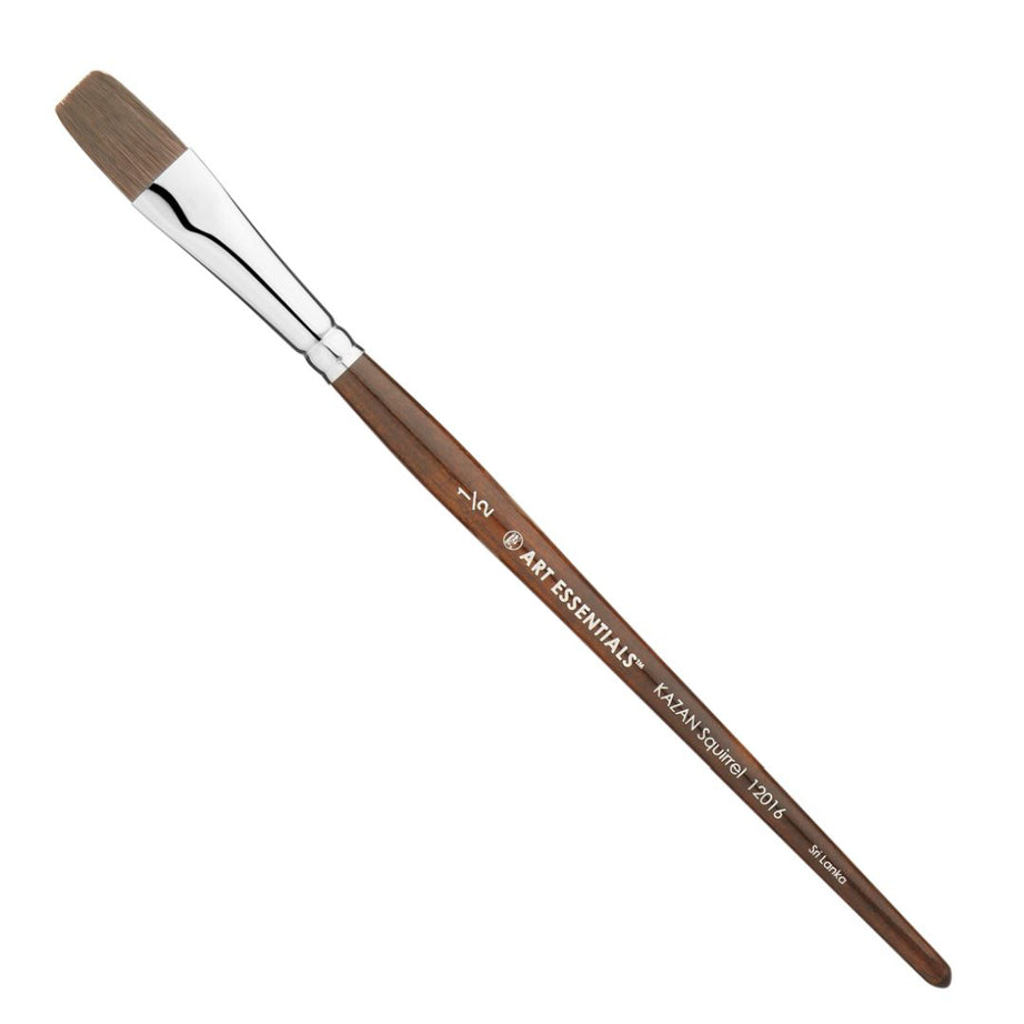 KAZAN Wash Brush 12016 – 1/2" Flat Synthetic Squirrel Brush