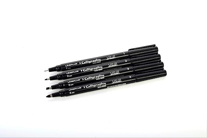 LINEPLUS CALLIGRAPHY PEN BLACK SET OF-4