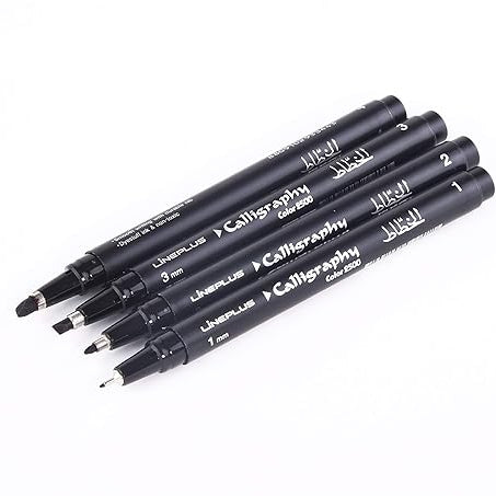 LINEPLUS CALLIGRAPHY PEN BLACK SET OF-4