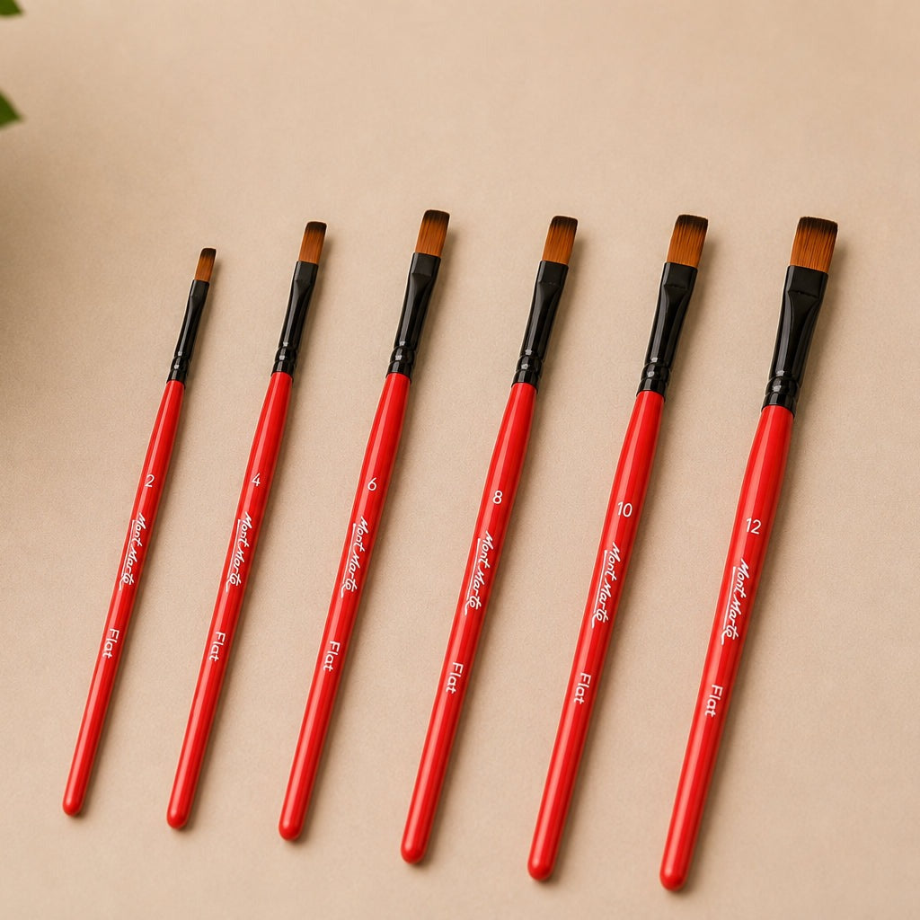 Mont Marte painting brushes suitable for acrylic watercolour and oil painting