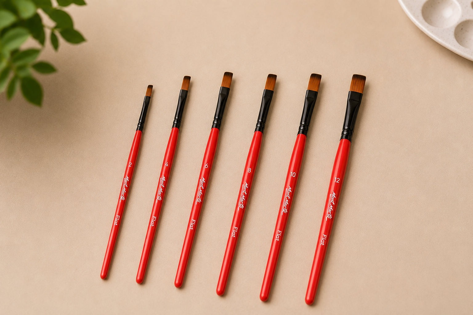 Mont Marte painting brushes suitable for acrylic watercolour and oil painting