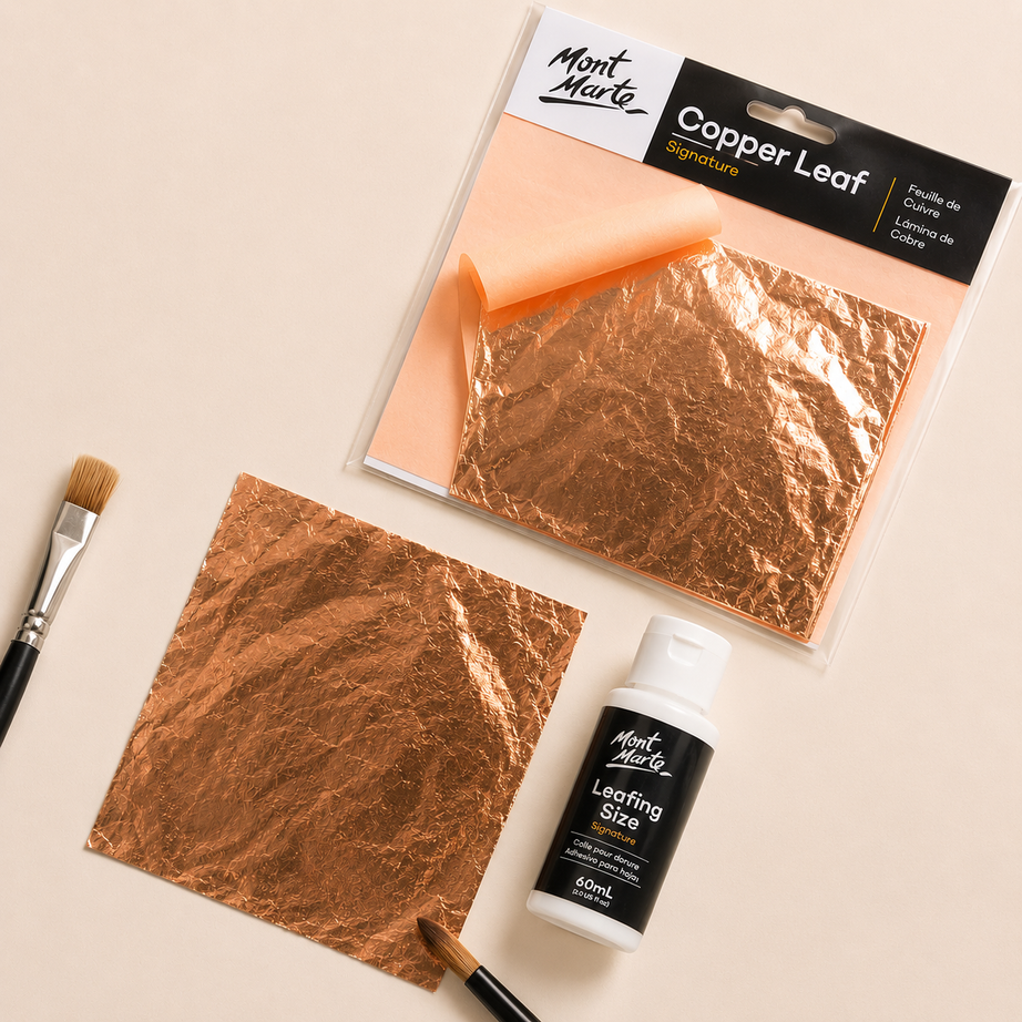 Mont Marte metallic copper leaf art sheets for gilding and creative artwork