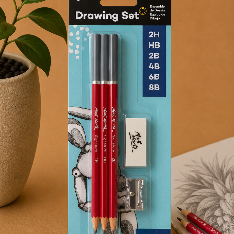 Mont Marte drawing set with 8 art tools for sketching and creative artwork