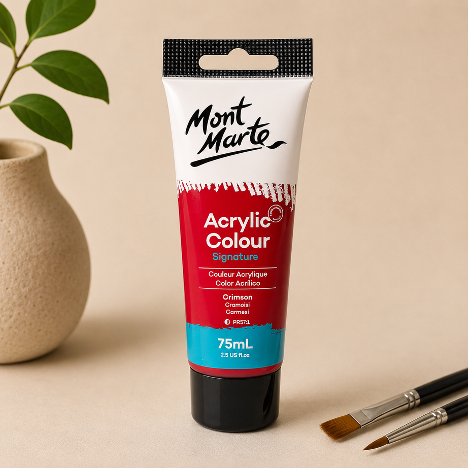 MONT MARTE acrylic colour magenta 75ML paint tube for canvas painting and art projects